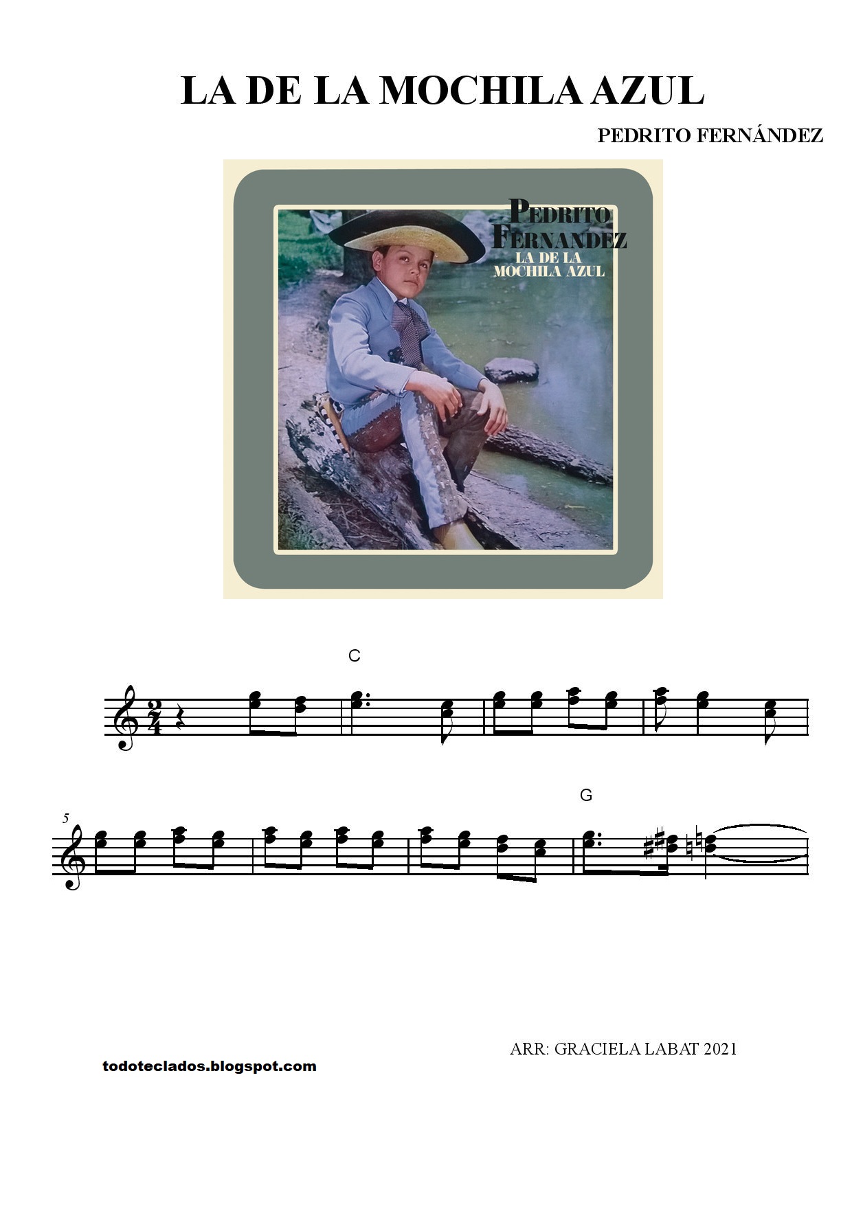 Pedrito Fernández La De La Mochila Azul Cancion La De La Mochila